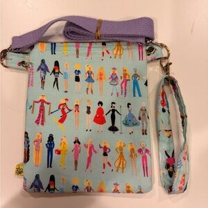 Barbie Crossbody Bag or Kindle Sleeve with Lilac Strap